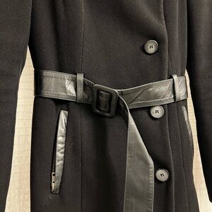 Mackage Black Wool & Cashmere Lined Coat with Vest